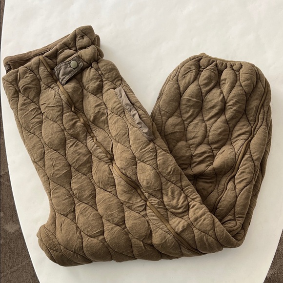 FP Movement Freestyle Quilted Heavyweight Baggy Sweatpants Green Large - Picture 3 of 8